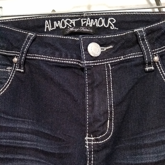 ALMOST FAMOUS embellished rhinestone bling jeans, 13 - Picture 8 of 15